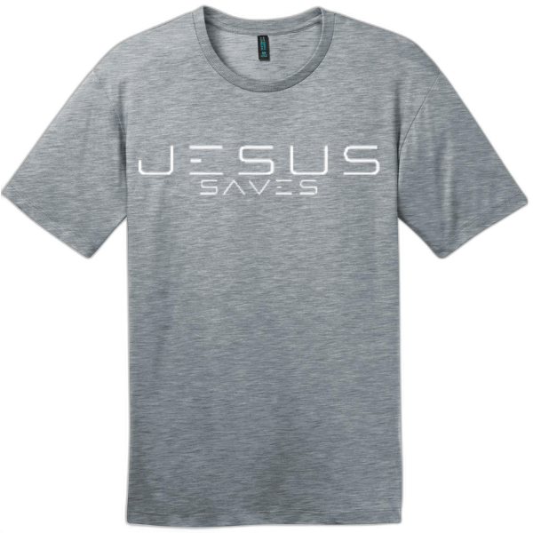 Jesus Saves Electric White Letters Tee
