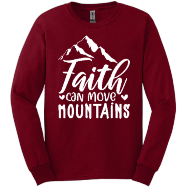 Faith Can Move Mountains Long Sleeve Tee
