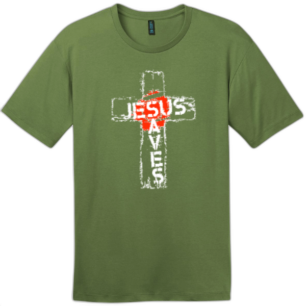 Jesus Saves Crown Cross Tee