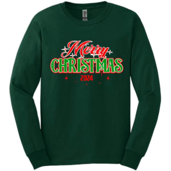 Merry Christmas 2024 Long Sleeve Tee