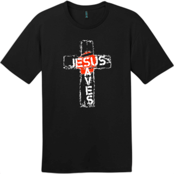 Jesus Saves Crown Cross Tee