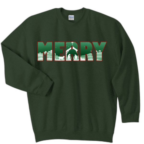Merry with Nativity Scene Sweatshirt