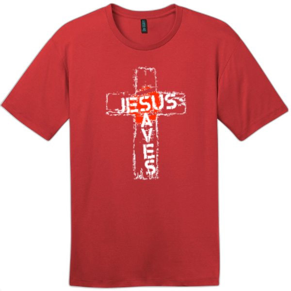 Jesus Saves Crown Cross Tee