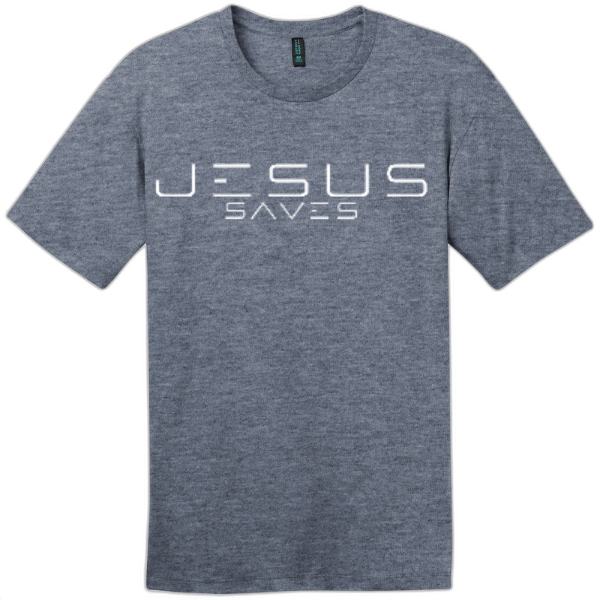 Jesus Saves Electric White Letters Tee
