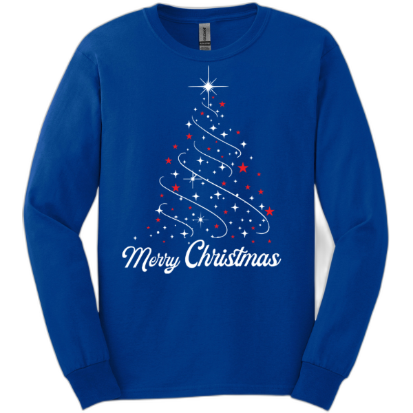 Merry Christmas Tree Long sleeve tee