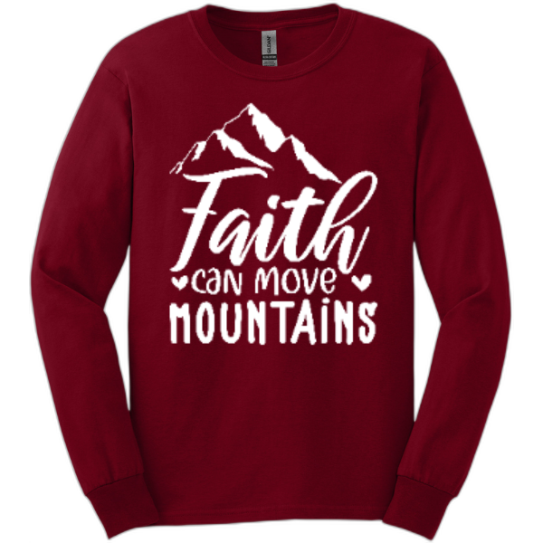 Faith Can Move Mountains Long Sleeve Tee