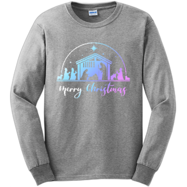 Merry Christmas Nativity Long Sleeve Tee