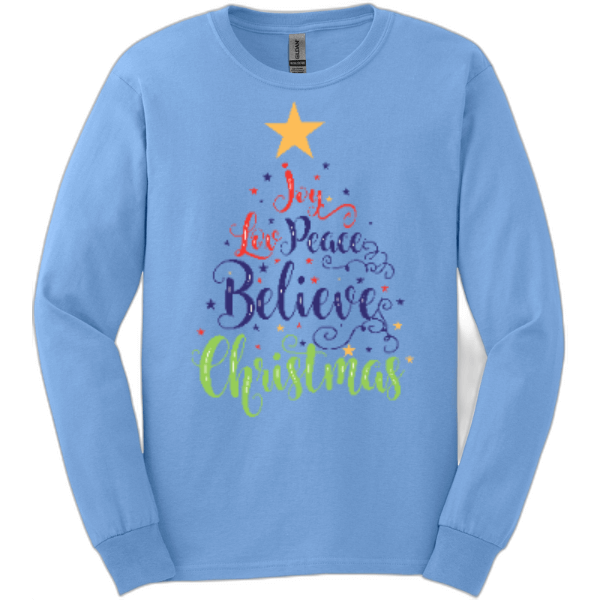 Love Joy Peace Believe Long Sleeve Tee
