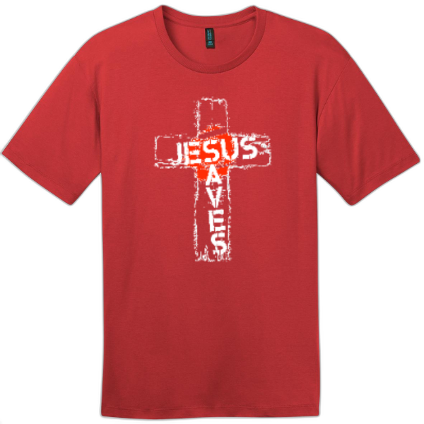 Jesus Saves Crown Cross Tee