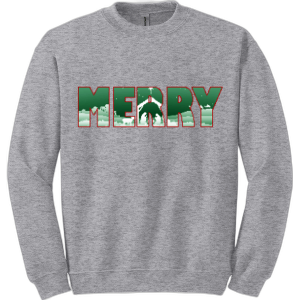 Merry with Nativity Scene Sweatshirt