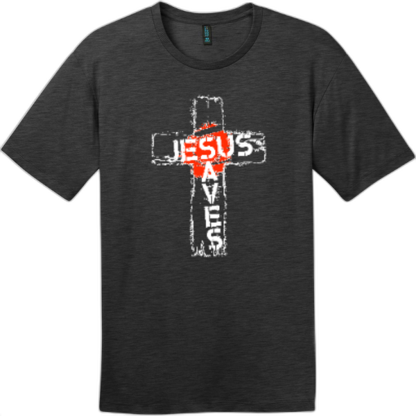 Jesus Saves Crown Cross Tee