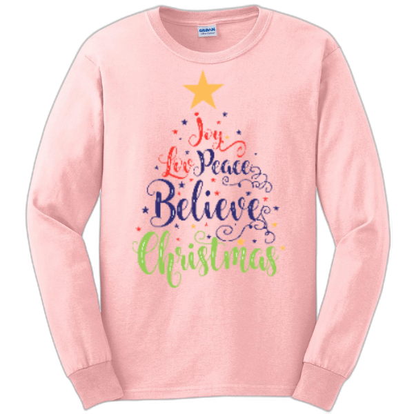 Love Joy Peace Believe Long Sleeve Tee